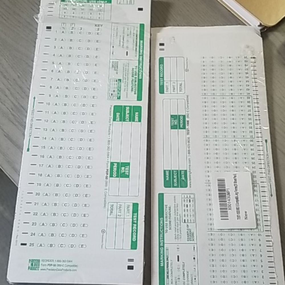 School scantrons 889-E & 882-E